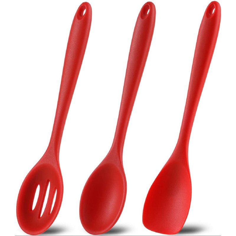 Prep & Savour Silicone Spoons For Cooking , NonStick Mixing Spoons